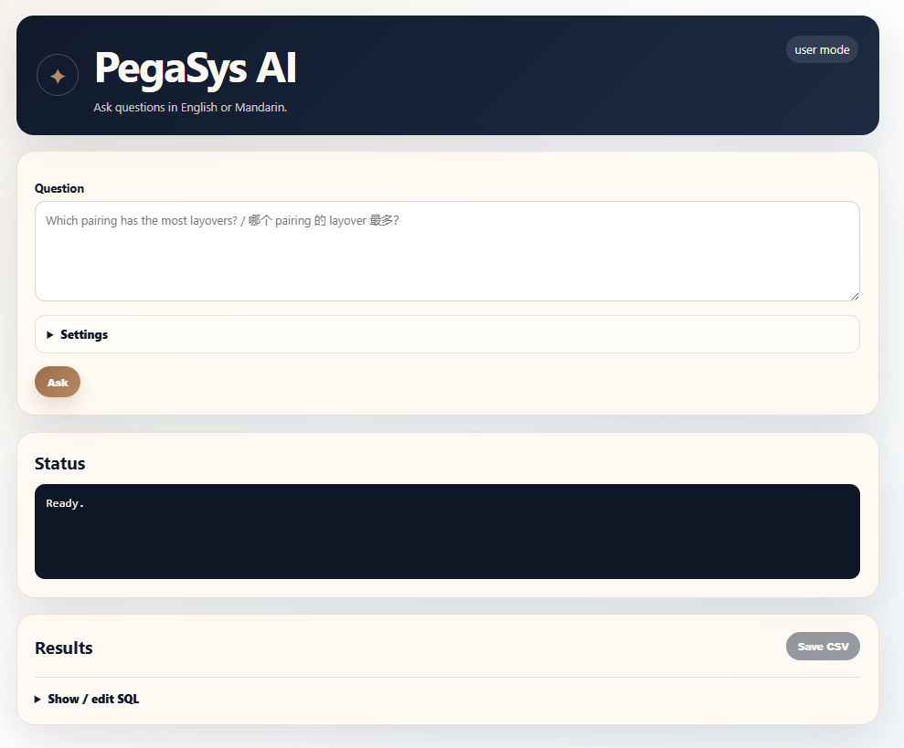 PegasysAI-ReportingTool